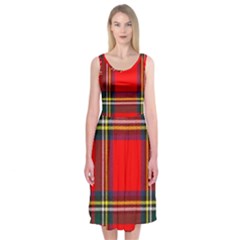 Stewart Royal Modern Heavy Weight Tartan Midi Sleeveless Dress by tartantotartansreddesign