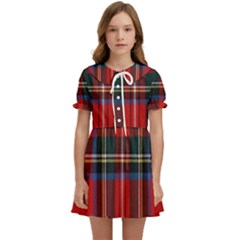 Stewart Royal Modern Tartan Kids  Sweet Collar Dress by tartantotartansreddesign