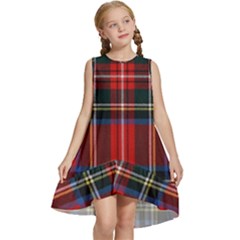 Stewart Royal Modern Tartan Kids  Frill Swing Dress by tartantotartansreddesign