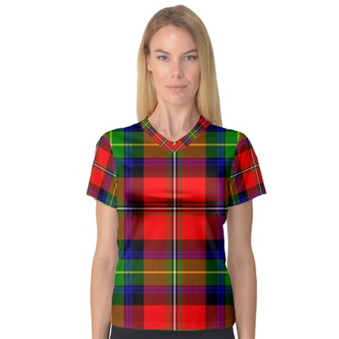 Boyd Tartan V-neck Sport Mesh Tee by tartantotartansreddesign