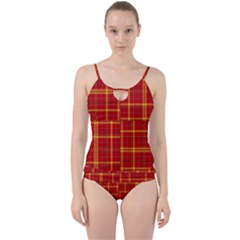 Tartan And Plaid 10 Cut Out Top Tankini Set by tartantotartansreddesign