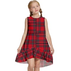 Royal Stewart Tartan Kids  Frill Swing Dress by tartantotartansreddesign