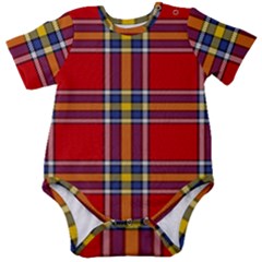 Tartan Pattern 40 Baby Short Sleeve Onesie Bodysuit by tartantotartansreddesign