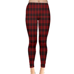 Tartan Red Leggings  by tartantotartansallreddesigns