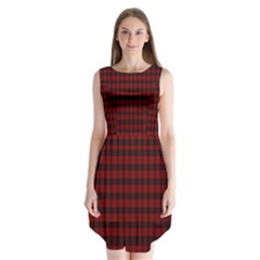 Tartan Red Sleeveless Chiffon Dress  