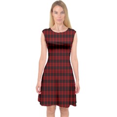 Tartan Red Capsleeve Midi Dress