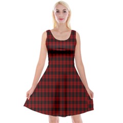 Tartan Red Reversible Velvet Sleeveless Dress