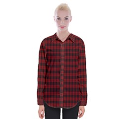 Tartan Red Womens Long Sleeve Shirt