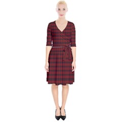 Tartan Red Wrap Up Cocktail Dress