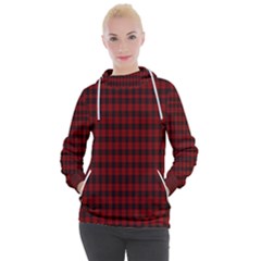 Tartan Red Women s Hooded Pullover by tartantotartansallreddesigns