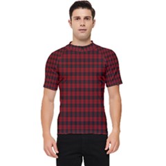 Tartan Red Men s Short Sleeve Rash Guard