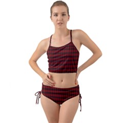 Tartan Red Mini Tank Bikini Set