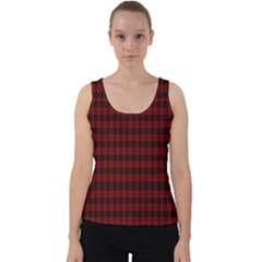 Tartan Red Velvet Tank Top