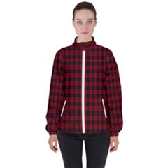 Tartan Red Women s High Neck Windbreaker