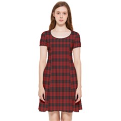 Tartan Red Inside Out Cap Sleeve Dress