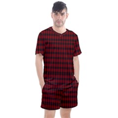 Tartan Red Men s Mesh Tee and Shorts Set