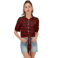 Tartan Red Tie Front Shirt 