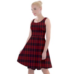 Tartan Red Knee Length Skater Dress