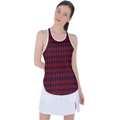 Tartan Red Racer Back Mesh Tank Top