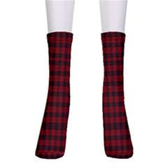 Tartan Red Crew Socks by tartantotartansallreddesigns