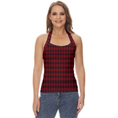 Tartan Red Basic Halter Top by tartantotartansallreddesigns