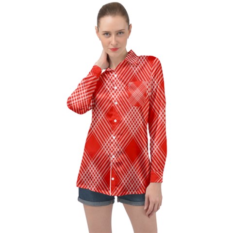 194 B Long Sleeve Satin Shirt by tartantotartansallreddesigns