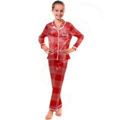 193 B Kid s Satin Long Sleeve Pajamas Set by tartantotartansallreddesigns