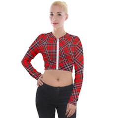 Macfarlane Modern Heavy Tartan Long Sleeve Cropped Velvet Jacket by tartantotartansallreddesigns