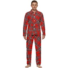 Macfarlane Modern Heavy Tartan Men s Long Sleeve Velvet Pocket Pajamas Set by tartantotartansallreddesigns