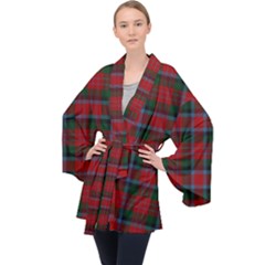 Macduff Tartan Long Sleeve Velvet Kimono  by tartantotartansallreddesigns