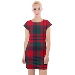 Macduff Modern Tartan Cap Sleeve Bodycon Dress by tartantotartansallreddesigns