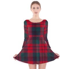 Macduff Modern Tartan Long Sleeve Velvet Skater Dress by tartantotartansallreddesigns