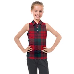 Macduff Modern Tartan Kids  Sleeveless Polo Tee