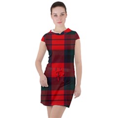Macduff Modern Tartan 2 Drawstring Hooded Dress by tartantotartansallreddesigns
