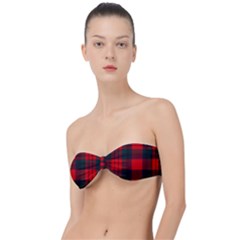 Macduff Modern Tartan 2 Classic Bandeau Bikini Top  by tartantotartansallreddesigns