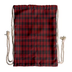 Tartan Red Drawstring Bag (Large)