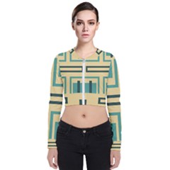 Abstract pattern geometric backgrounds   Long Sleeve Zip Up Bomber Jacket