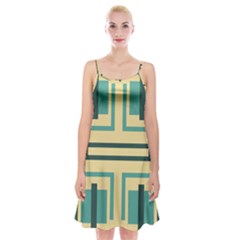 Abstract pattern geometric backgrounds   Spaghetti Strap Velvet Dress