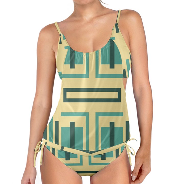 Abstract pattern geometric backgrounds   Tankini Set