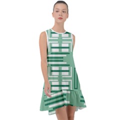 Abstract pattern geometric backgrounds   Frill Swing Dress