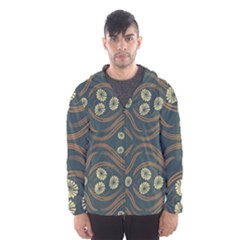 Folk Flowers Print Floral Pattern Ethnic Art Men s Hooded Windbreaker by Eskimos