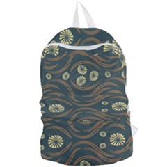 Folk Flowers Print Floral Pattern Ethnic Art Foldable Lightweight Backpack by Eskimos