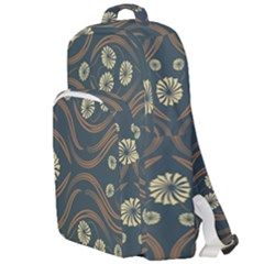 Folk Flowers Print Floral Pattern Ethnic Art Double Compartment Backpack