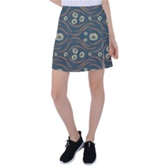 Folk Flowers Print Floral Pattern Ethnic Art Tennis Skirt