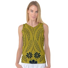 Folk Flowers Print Floral Pattern Ethnic Art Women s Basketball Tank Top