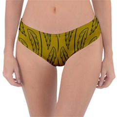 Folk Flowers Print Floral Pattern Ethnic Art Reversible Classic Bikini Bottoms