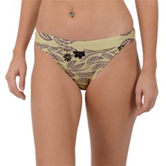 Folk Flowers Print Floral Pattern Ethnic Art Band Bikini Bottom