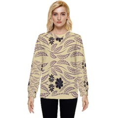 Folk Flowers Print Floral Pattern Ethnic Art Hidden Pocket Sweatshirt by Eskimos