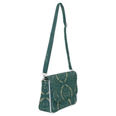 Floral Folk Damask Pattern Fantasy Flowers  Shoulder Bag With Back Zipper by Eskimos