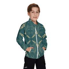 Floral Folk Damask Pattern Fantasy Flowers  Kids  Windbreaker by Eskimos